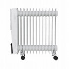 GRZEJNIK ELEKTRYCZNY OLEJOWY 13 ŻEBEREK 2500WATT TERMOSTAT BEZGŁOŚNY OLEJAK 535 mm 550 mm grzewcza biały