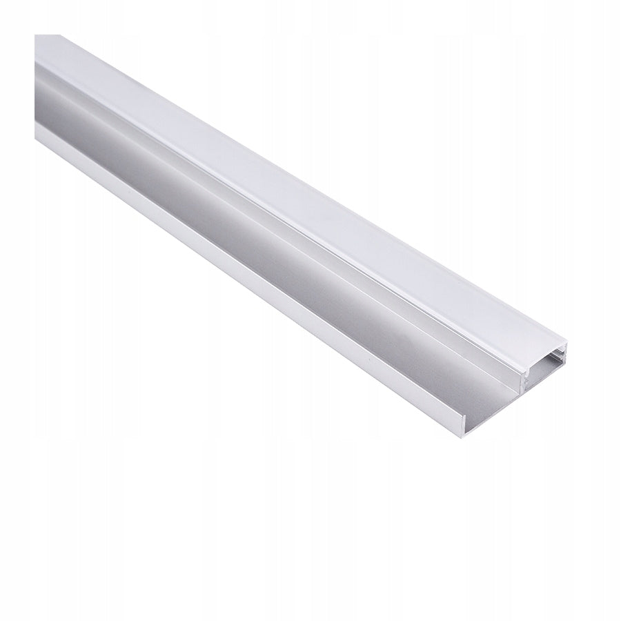 Profil aluminiowy cokołowy LED 2m klosz mleczny listwa przypodłogowa do taśmy oświetleniowej, anodowana, osłona