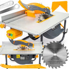 Piła stołowa pilarka tarczowa krajzega do cięcia drewna cyrkularka tarcza przecinarka warsztatowa 200 mm 1650 w 230 V