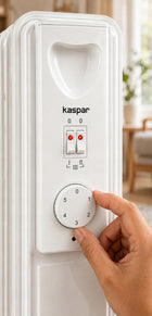 GRZEJNIK ELEKTRYCZNY OLEJOWY 13 ŻEBEREK 2500WATT TERMOSTAT BEZGŁOŚNY OLEJAK 535 mm 550 mm grzewcza biały