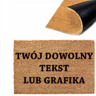 Wycieraczka pod drzwi dowolny napis gruba 40x60CM mata wejściowa kokosowa i gumowa do wnętrz, brązowa, grubość 20 mm