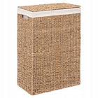 Kosz na pranie, pojemnik Eco 40l metalowy organizer bieliźniany, beżowy, wolnostojący, 38x22x55 cm