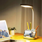 Lampka biurkowa 3w1 piórnik ładowarka telefonu USB lamka szkolna lampa LED ściemniana akumulatorowa 40 cm organizer na