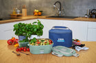 Lunch Box N'oveen LB725 Nature metalowy pojemnik na jedzenie 1100 ml, zielona śniadaniówka