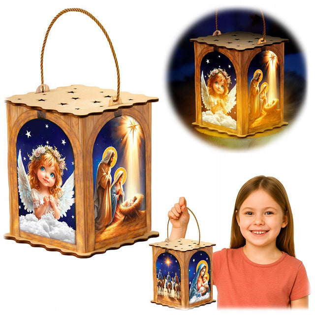 Lampion Adwentowy Led Na Roraty Plastikowy Dla Dzieci Podświetlany Kolorowy