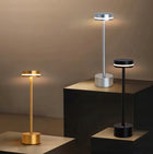 Lampka Nocna Stołowa Biurkowa Nowoczesna Lampa LED Bezprzewodowa Dotykowa ściemniana akumulatorowa żółta 32 cm