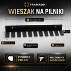Organizer na Pilniki Wieszak Uchwyt Półka Warsztatowa Metal Czarny 40 cm PL do przechowywania narzędzi, montaż ścienny
