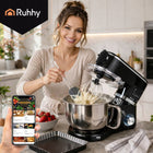 Robot Planetarny Kuchenny Podgrzewana Misa 6,2l 14w1 Blender Maszynka Mocny mikser do ciasta koktajli i mięsa 2000 w 6