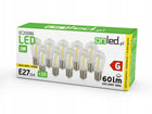 10x Żarówka LED Filament E27 1W 2700K Ciepła do Girland Ozdobna Edison kulista lampka łańcuch świetlny 60 lm biały