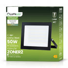 Naświetlacz LED Halogen 50W 5000LM IP65 Zewnętrzny Reflektor do Garażu Slim lampa robocza, oświetlenie warsztatowe