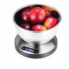 Waga kuchenna elektroniczna z miską BowlScale precyzyjna dotykowy panel LCD do odmierzania składników, tara, 5 kg