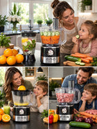 Robot kuchenny wielofunkcyjny 1600W malakser szatkownica wyciskarka blender misa 3 l, koktajler 1,5 l, młynek