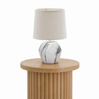NOWOCZESNA LAMPKA NOCNA STOŁOWA OKRĄGŁA CERAMICZNA DO SALONU SYPIALNI nocna, stołowa beżowy