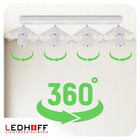 Lampa sufitowa LED szyna SPOT oprawa halogenowa 4x GU10 TUBA BIAŁA srebrna aluminiowa listwa punktowa do wnętrz