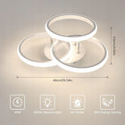Lampa Sufitowa LED Okrągły Żyrandol Ring Biały Nowoczesny 40W 4500K oprawa do salonu, do jadalni, 3 punkty światła