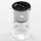 Dzbanek filtrujący szklany Wessper D2 borosilicate 3l czarny + 6x filtr