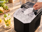 Kostkarka do lodu ICE wydajna szybka cicha maszyna do kostek 12kg +łopatka 100 w czarny