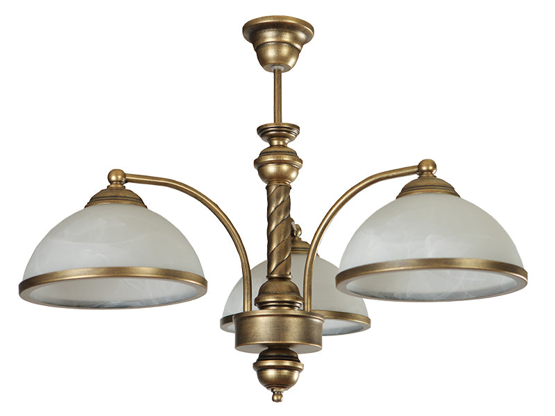 LAMPA WISZĄCA SUFITOWA ŻYRANDOL POKÓJ KUCHNIA SALON KORYTARZ LAMPA OLIMP 3 oprawa metalowa E27, ciemne drewno, stare