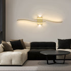 LAMPA ŚCIENNA LED KINKIET ZŁOTA ŚCIEMNIANA + PILOT NOWOCZESNA DO SALONU 29W aluminium, 2 punkty światła, zintegrowane