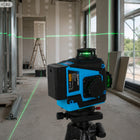 Poziomica laserowa 4D 16 linii zielony laser walizka Blaupunkt LL6010 niwelator płaszczyznowy, do remontów, zasięg 25