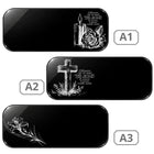 Podstawka Pod Znicze Podkładka na grób 30 x 14 cm Czarna Duża Grawerowana mata cmentarna z plexi, akrylowa osłona na