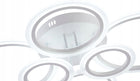 Lampa sufitowa LED zyrandol ring matowy biały 132W vargo + pilot DL1005 plafon okrągły ze zmienną barwą światła
