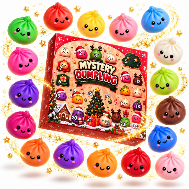 Kalendarz Adwentowy Squishy 24 Gniotki Dumpling Antystres Prezent stojący