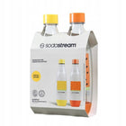 Zestaw 2 szt. 1 litrowe butelki Sodastream do Saturatora pomarańczowo żółta 1000 ml