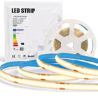 Taśma LED COB 24V ciepła biała 3000k 1050lm 320led 10W/m rolka 8mm x 5m pasek świetlny, oświetlenie dekoracyjne