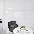 10x samoprzylepny panel biały marmur PCV laminat połysk Koanni okładzina ścienna dekoracyjna imitacja kamienia 60x30 cm