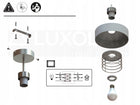 Lampa Sufitowa Wisząca Żyrandol Plafon Beżowa ECRU Złoto 1xE27 LED 760-ER1 metalowa oprawa do salonu, sypialni i