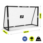 Bramka Piłkarka 240x60cm HyperMotion Stalowa Prosty Montaż Stabilna Czarna do gry w futbol dla dzieci od 3 lat do