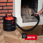 Odkurzacz do kominka popiołu przemysłowy bezworkowy separator gruzu filtr pieca i kotła, klasa H, 15 l, 800 w