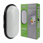 Eco Light Oprawa Kanałowa LED torton Owal Czarny 20W 4000K 1800lm IP65 plafon sufitowy okrągły do łazienki garażu