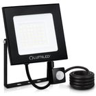 Naświetlacz LED Halogen 30W Zewnętrzny Reflektor Lampa z Czujnikiem Ruchu do ogrodu, IP65, 3000 lm, biały neutralny