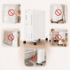 GRZEJNIK ELEKTRYCZNY OLEJOWY 13 ŻEBEREK 2500WATT TERMOSTAT BEZGŁOŚNY OLEJAK 535 mm 550 mm grzewcza biały