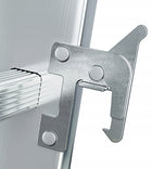 Drabina aluminiowa 3x16 wielofunkcyjna profesjonalna baulich hak przystawna rozstawna do prac budowlanych, udźwig 150