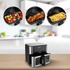 Frytkownica beztłuszczowa airfryer frytownica duża 12 programów 10l 1800W srebrny/szary
