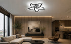 Lampa Sufitowa LED Żyrandol Czarna Nowoczesna do Salonu 60W 6500K wisząca, 5 punktów świetlnych, aluminiowa, 59 cm