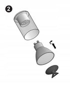 Lampa Sufitowa Żyrandol Plafon Beżowa Gray Beige GU10 LED 856-EG2 Regulowan oprawa punktowa 2-punktowa metalowa do