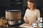 Suszarka spożywcza do grzybów owoców warzyw ziół inox 5 sit 450 w akcesoria dehydrator mięsa ryb regulacja temperatury
