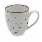 Alumina Bogucice Cottage White Kubek 400 ml porcelanowy do kawy i herbaty, w kropki, można myć w zmywarce