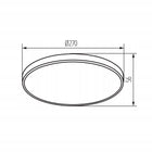 Plafon sufitowy LED hermetyczny LL norik 18W kolor złoty okrągły IP44 27cm lampa do łazienki z wbudowanym źródłem