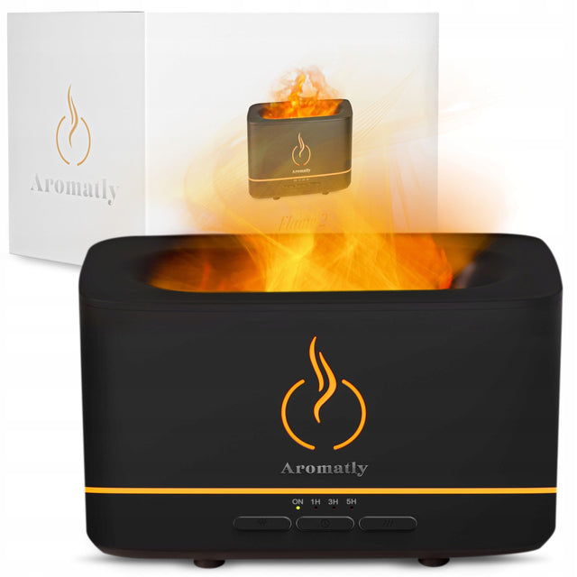Aromatly dyfuzor zapachowy Flame nawilżacz powietrza kominek aromaterapia nawilżacz ultradźwiękowy 5 w