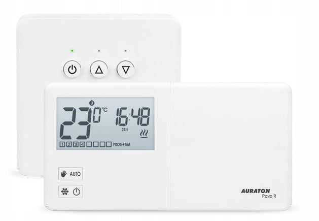 AURATON PAVO SET sterownik bezprzewodowy regulator + odbiornik kotła kc605 biały