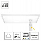 Plafon LED prostokątny z pilotem+backlight 24W nightlight LightLogic PLAF02 lampa sufitowa, oświetlenie do pokoju
