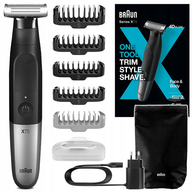 Trymer Golarka męska Braun XT5100 Wet&Dry do ciała brody + etui + 6 nasadek