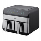 Frytkownica beztłuszczowa dwukomorowa AIR fryer voksar G11 2400W +przepisy srebrny/szary