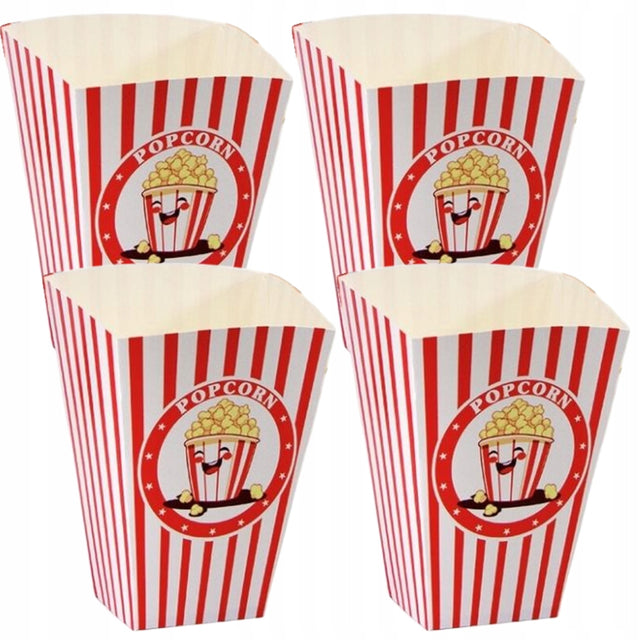 Pudełko na POPCORN małe z nadrukiem 69,5x55x167mm 50szt kartonik papierowy do kina, 920 ml