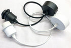 Oprawa wisząca do lampy kabel metalowa w oplocie Biały i czarny E27 60 w zwis sufitowy, pojedynczy punkt świetlny, 70 cm